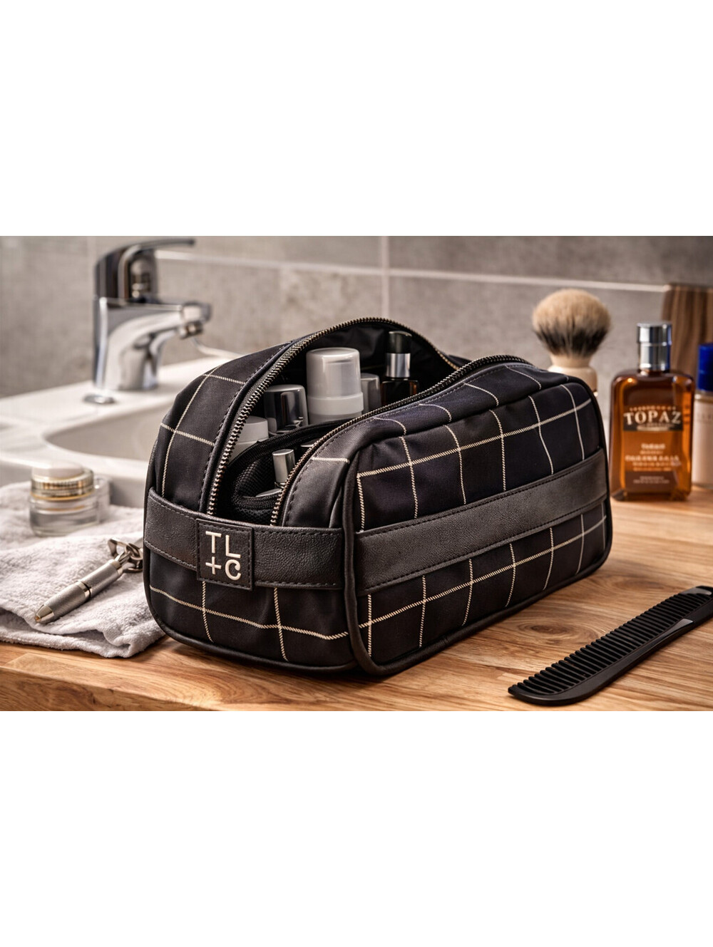 Tender Love Carry Travel Toiletry Bag Cosmetic Organizer Mens Shaving Kit